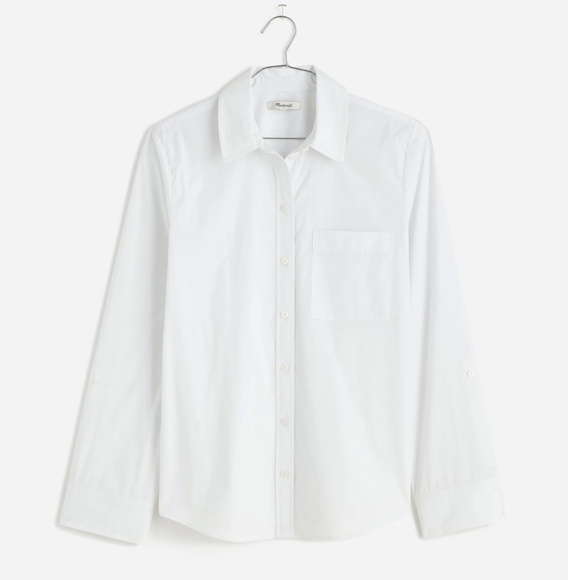 Madewell Relaxed Button-up Shirt in White Poplin, S - Picture 6 of 6